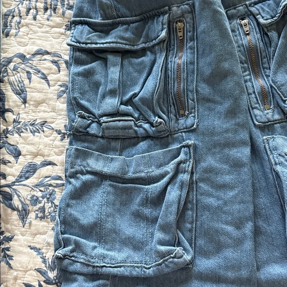 Guess Cargo Kori Mid Rise Straight Leg Jeans Size 25